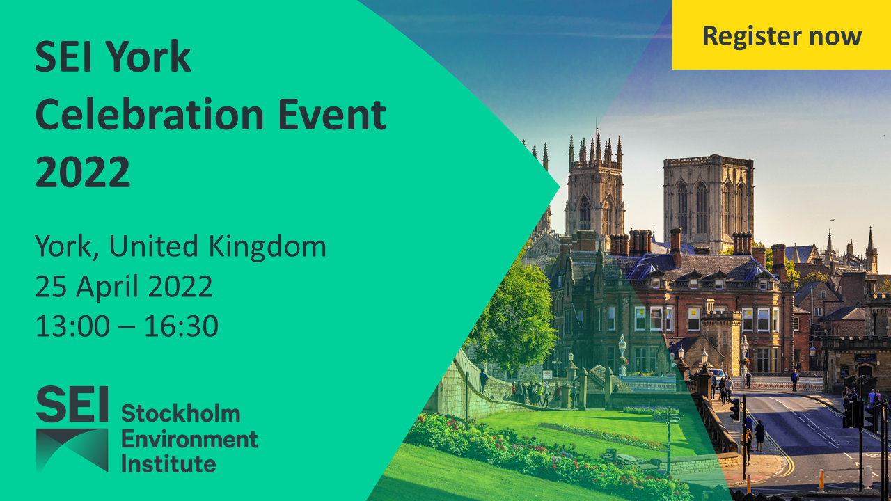 SEI Celebration Event invitation with York background